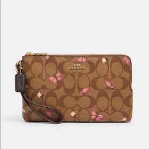 DOUBLE ZIP WALLET IN SIGNATURE CANVAS